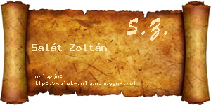 Salát Zoltán névjegykártya