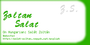 zoltan salat business card