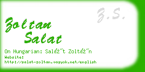zoltan salat business card